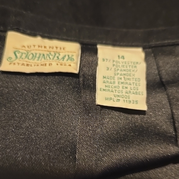 Vintage 90's St. John's Bay Black Maxi Pencil Skirt - Picture 2 of 3